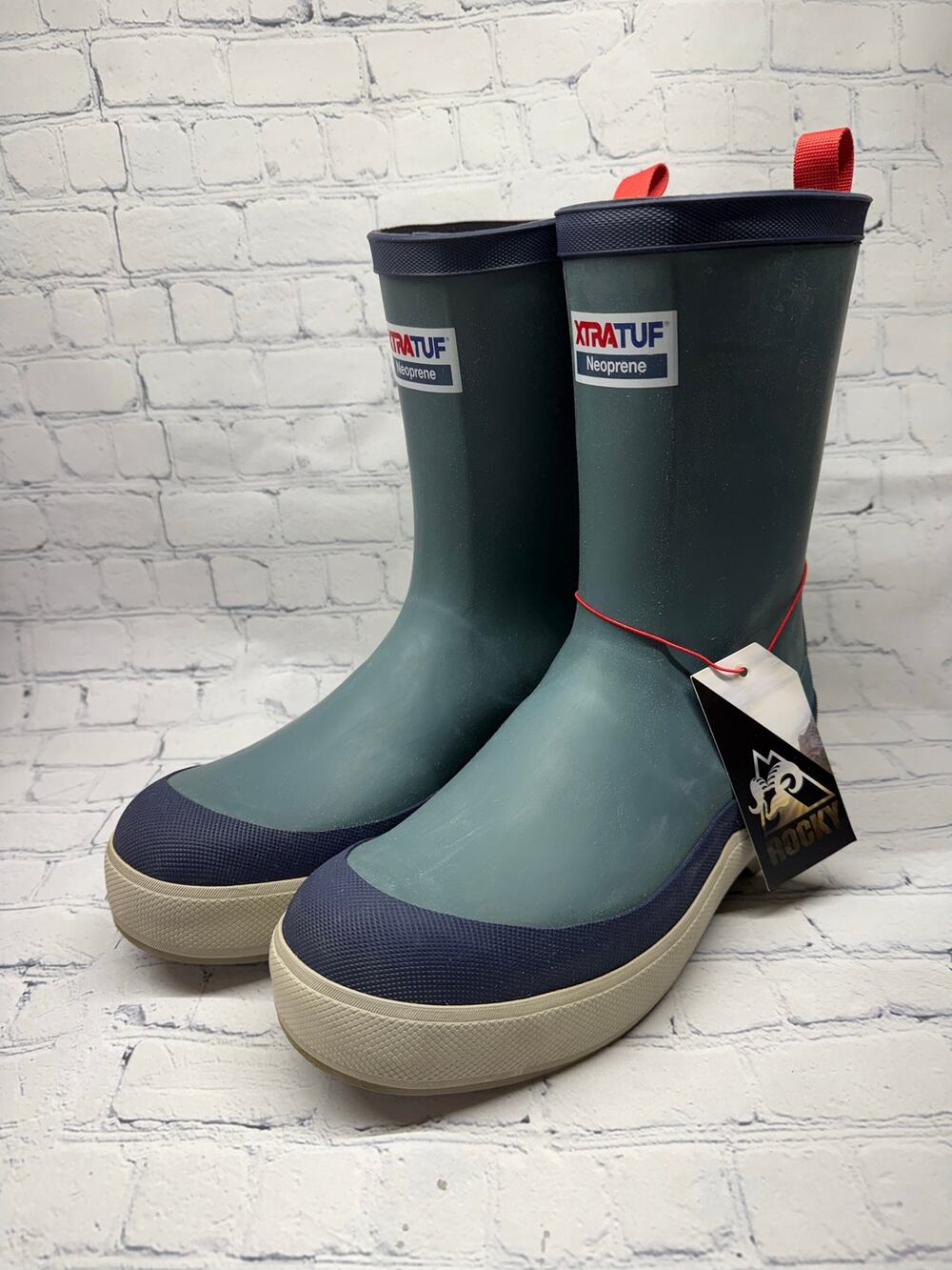 Men's Size 10 XTRATUF Neoprene Pull on Boots NWT Blue